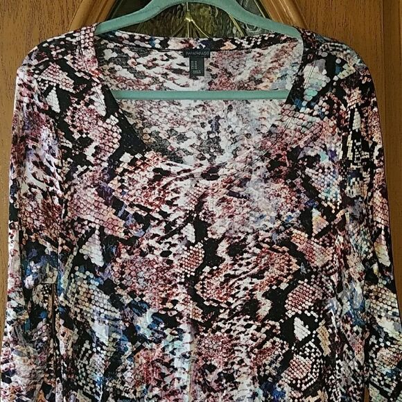 Paraphrase printed 3/4th length tunic Sz 1X - Picture 2 of 6